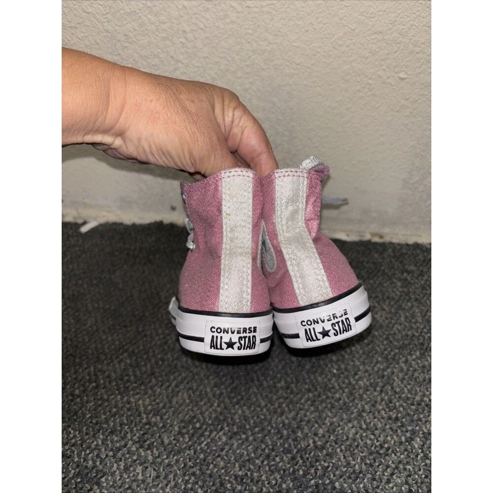 Converse Chuck Taylor All Star Disco Easy On High Top Sneaker US 1 Pink Glitter